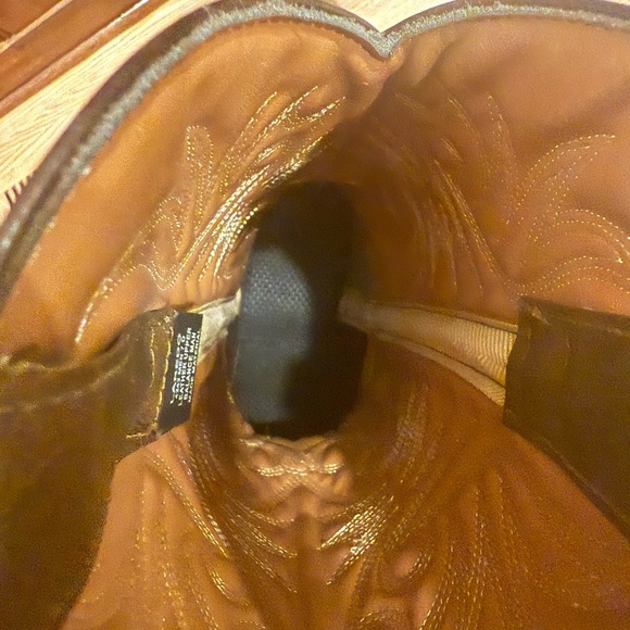 Laredo Tan Leather Cowboy Boots - Picture 6 of 9